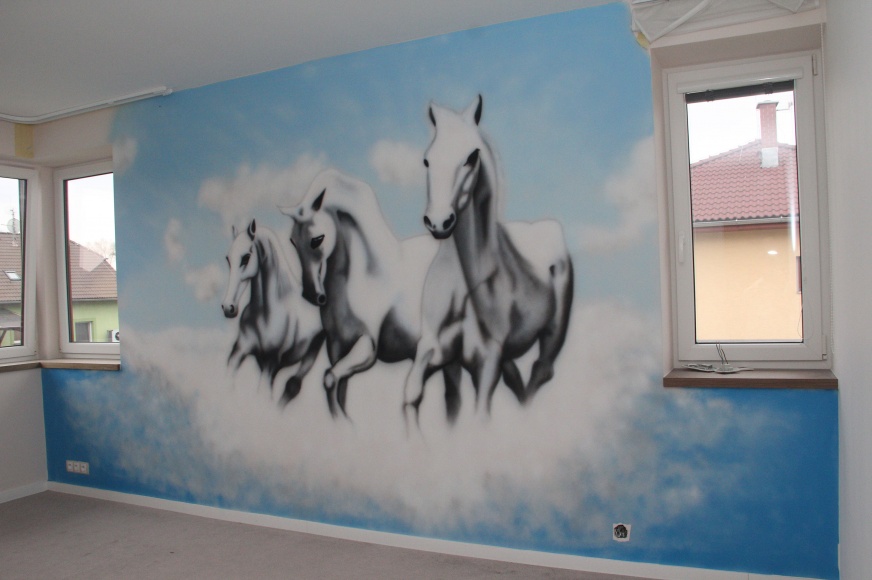 graffiti na zakázku malba koně