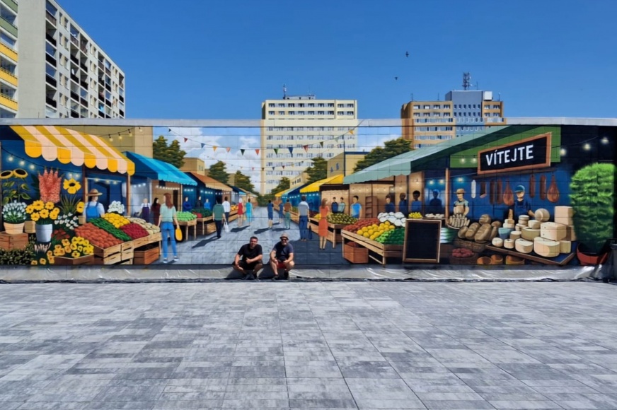 Mural - Tržnice Praha Háje