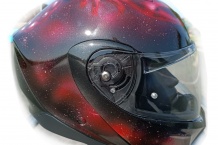 Custom airbrush designed helmet.