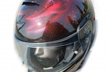 Custom airbrush designed helmet.