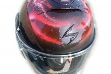 Custom airbrush designed helmet.