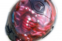 Custom airbrush designed helmet.