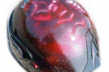 Custom airbrush designed helmet.