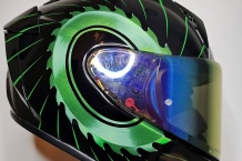 Airbrush Kawasaki helmet.