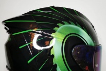 Airbrush Kawasaki helmet.
