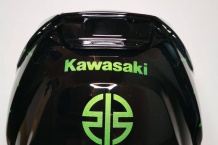 Airbrush Kawasaki helmet.