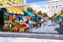 Mural - Tržnice Praha Háje