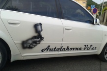 Airbrush malba na vůz Audi.